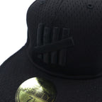 UNDEFEATED × NEWERA Baseball Cap 59.6cm Black Mesh Polyester Logo Embroidery