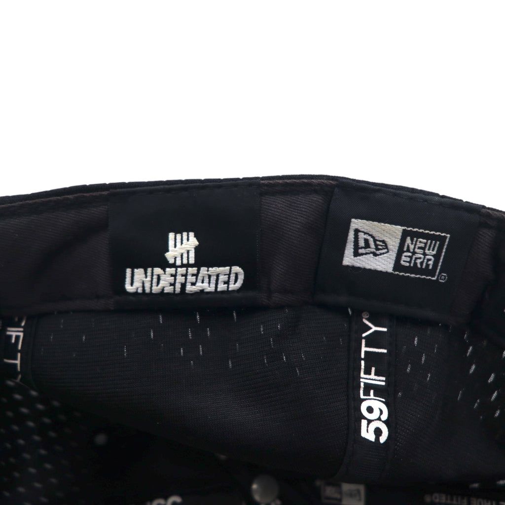 UNDEFEATED × NEWERA Baseball Cap 59.6cm Black Mesh Polyester Logo Embroidery