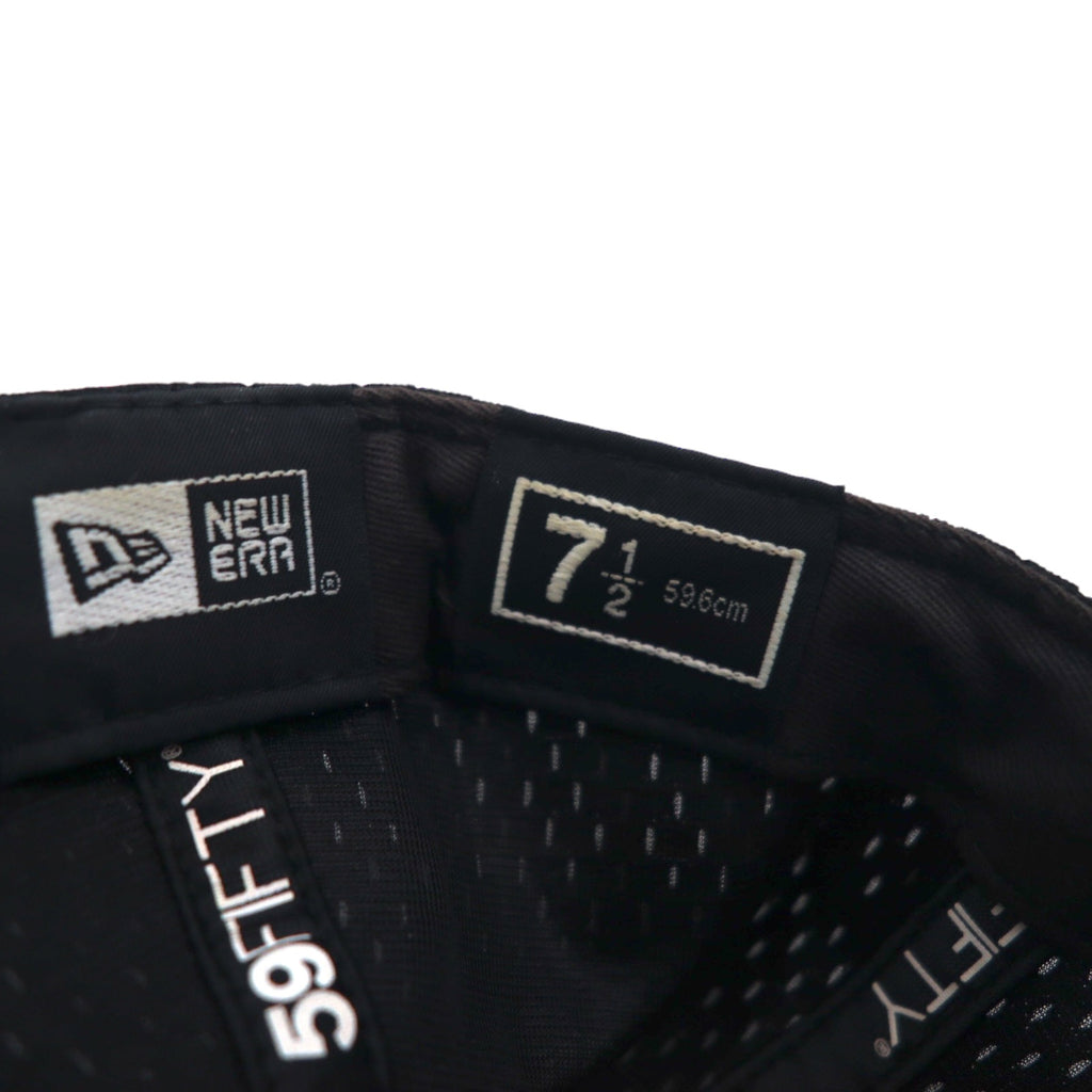 UNDEFEATED × NEWERA Baseball Cap 59.6cm Black Mesh Polyester Logo Embroidery