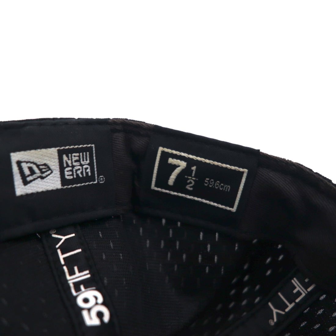UNDEFEATED × NEWERA Baseball Cap 59.6cm Black Mesh Polyester Logo Embroidery