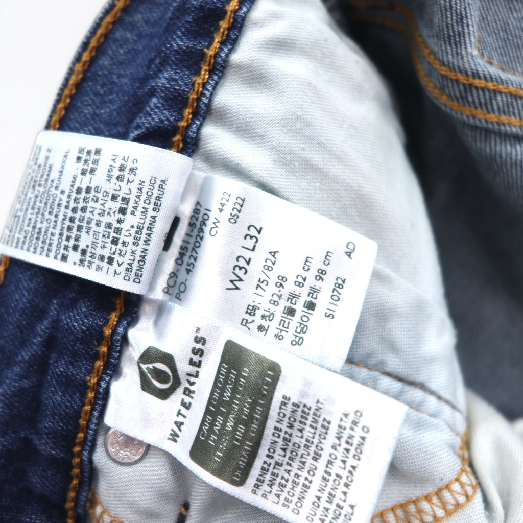 Levi's 511 Slim Fit Tapered Denim Pants Size 32 Blue Cotton Stretch 04511-5297