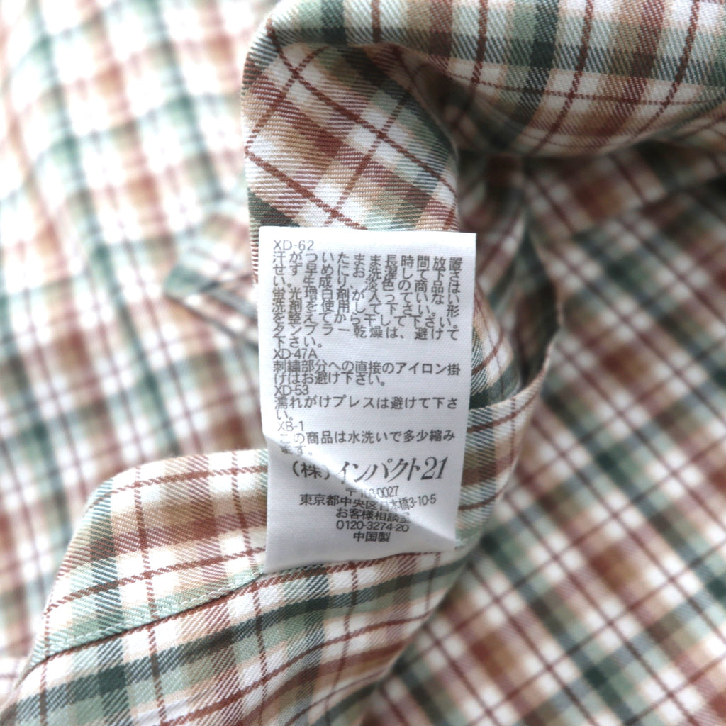 Ralph Lauren 90年代 ボタンダウン シャツ L ブラウン チェック スモールポニー刺繡