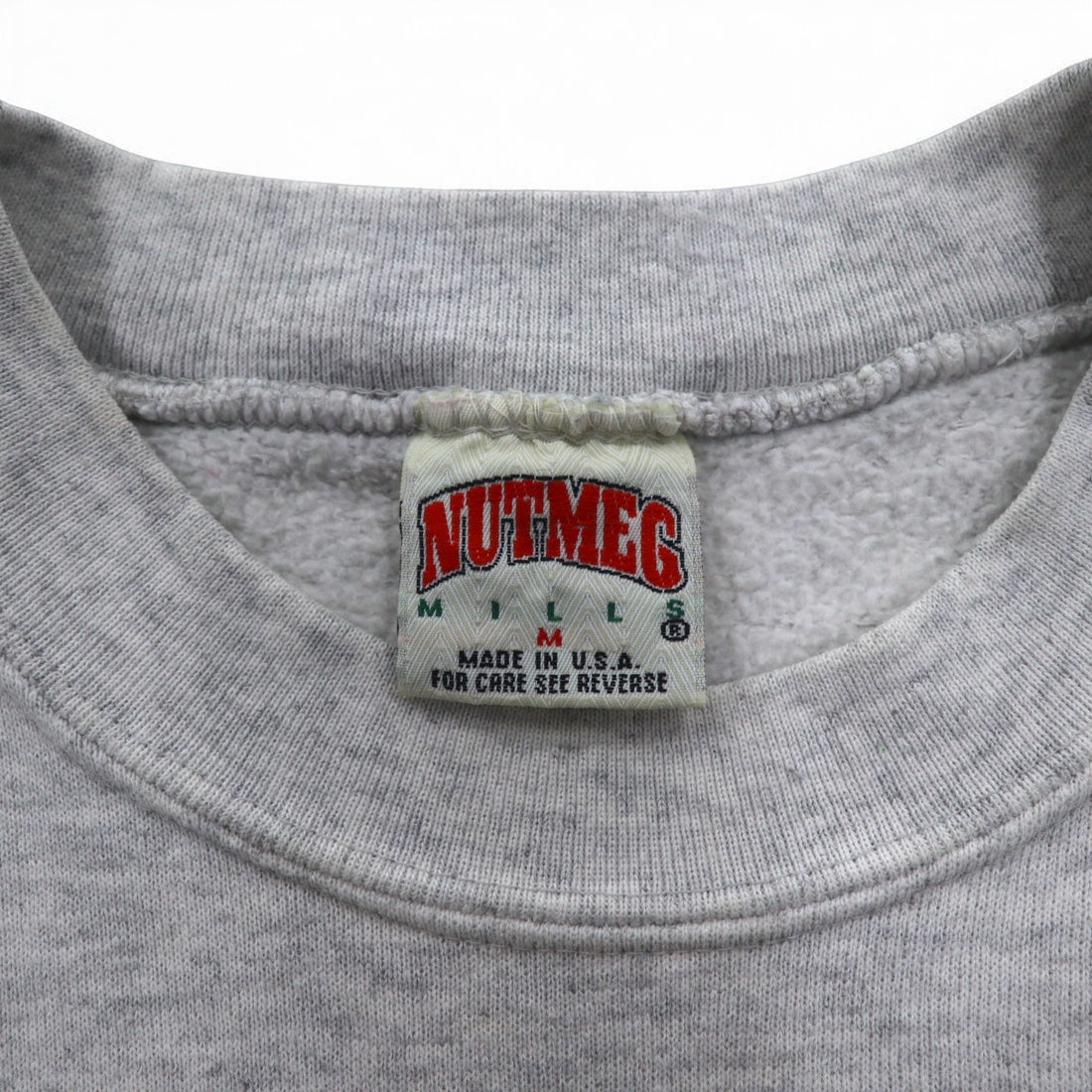 USA製 90年代 NUTMEG MILLS カレッジプリント スウェット M グレー 裏起毛 WEST VIRGINIA