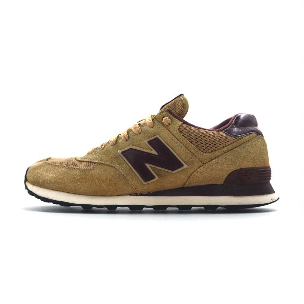 New Balance 574 Suede Sneakers, Size 29cm, Beige with Mesh, ML574VCI