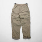 REI Convertible 2-Way Cargo Shorts, Size L, Beige, Nylon, Waterproof, Slits, Zippered Legs