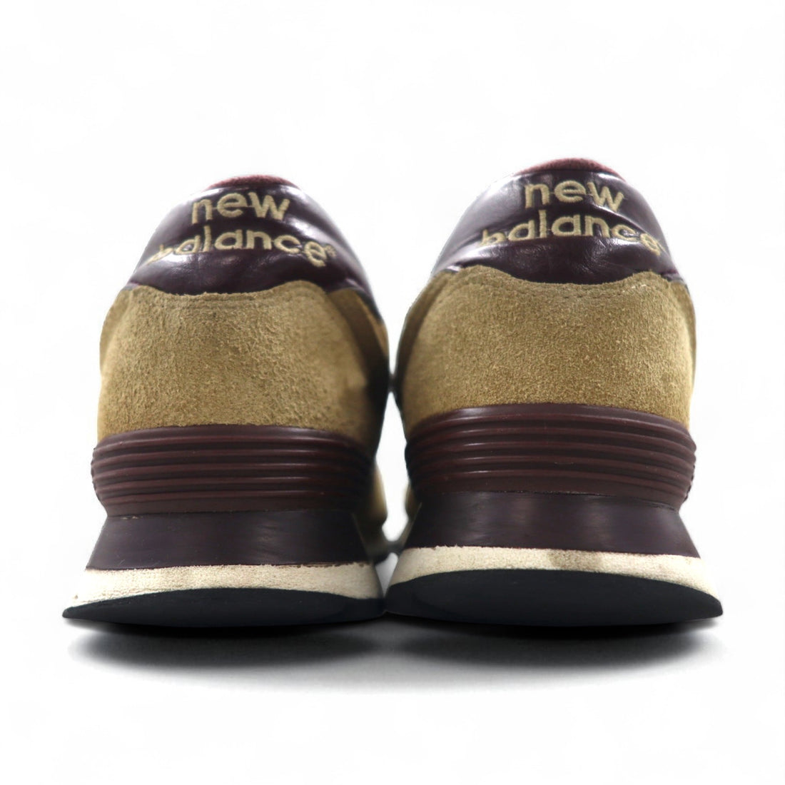 New Balance 574 Suede Sneakers, Size 29cm, Beige with Mesh, ML574VCI