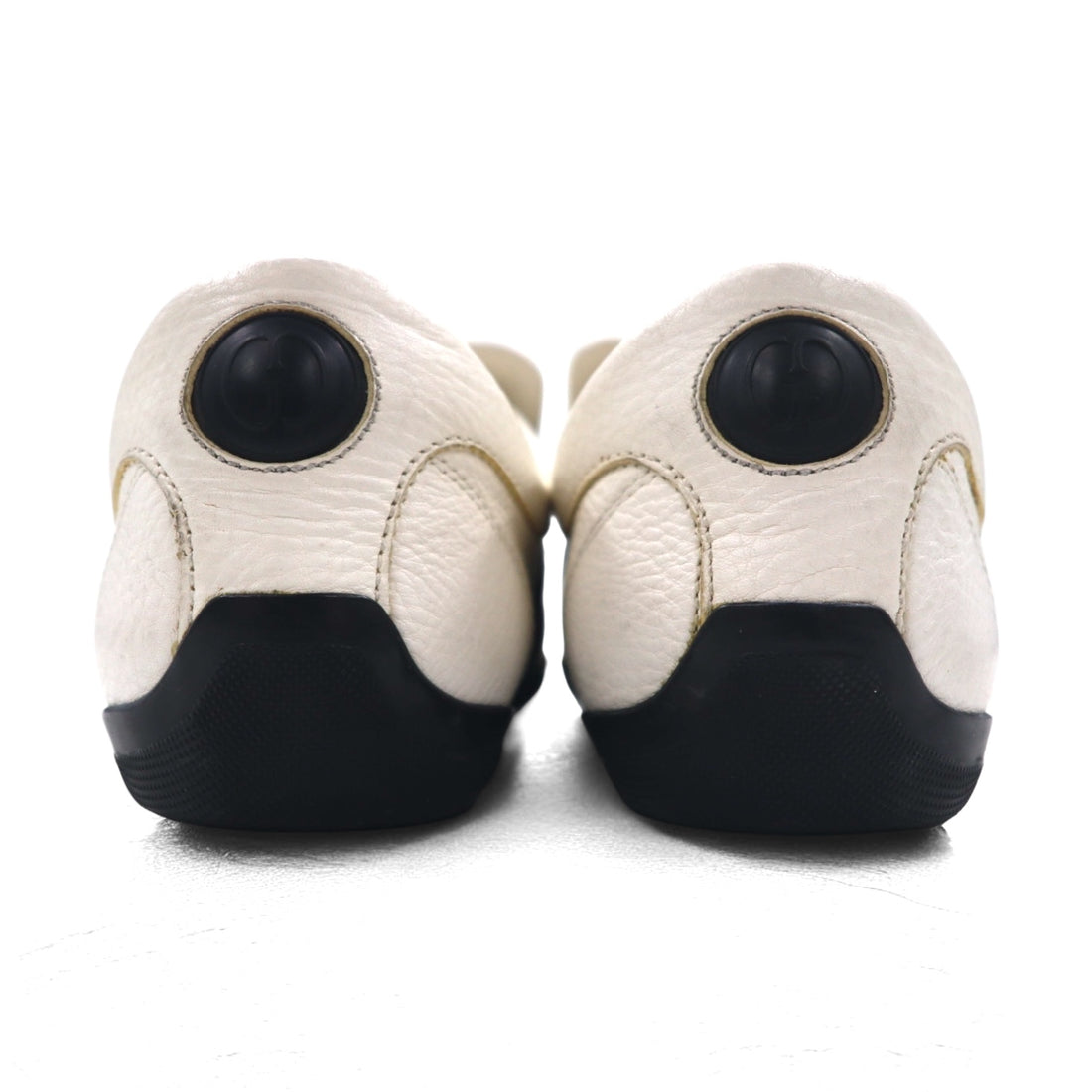 GUCCI Made in Italy Sherry Line Driving Shoes Slip-On Sneakers 28cm White Leather 108445
