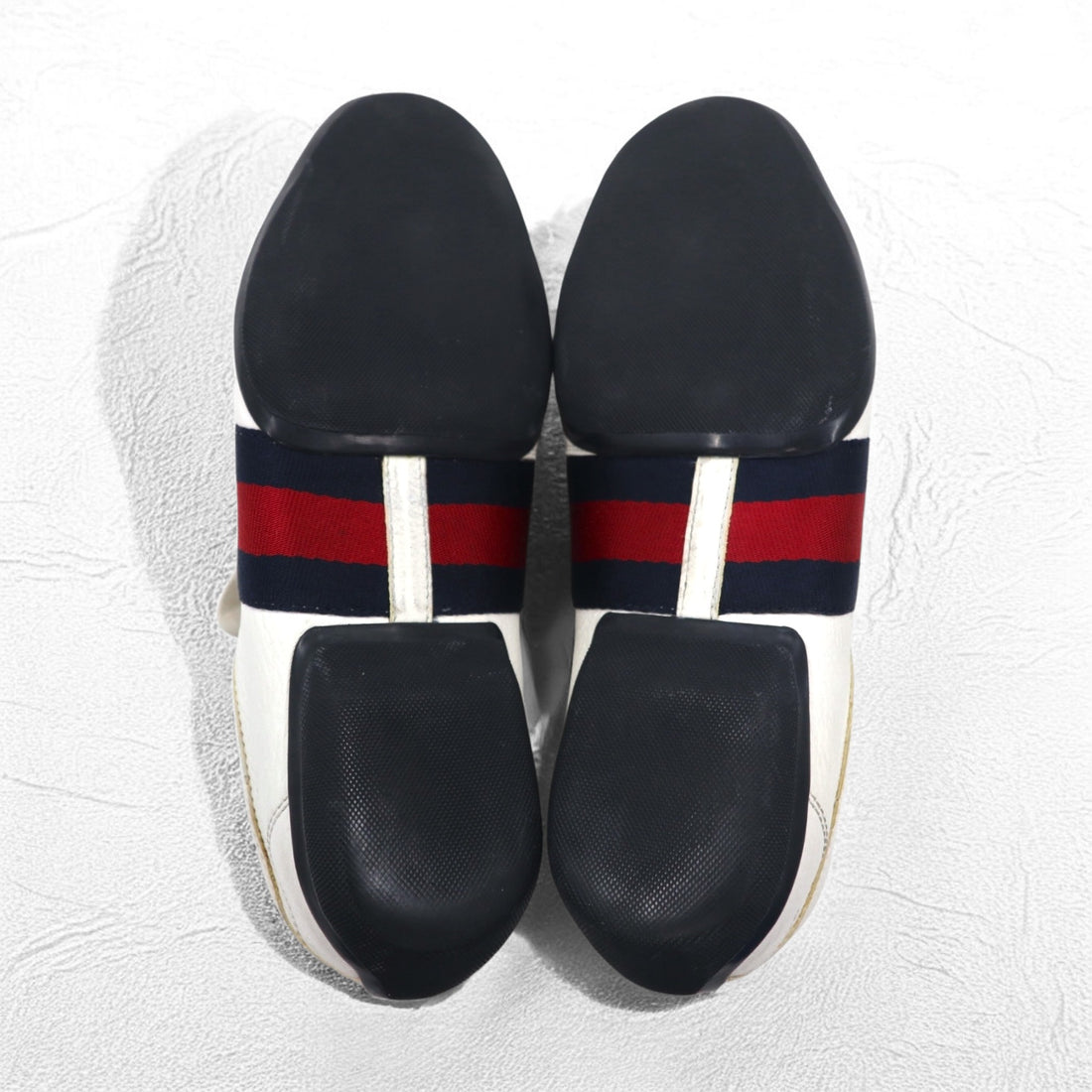 GUCCI Made in Italy Sherry Line Driving Shoes Slip-On Sneakers 28cm White Leather 108445