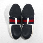 GUCCI Made in Italy Sherry Line Driving Shoes Slip-On Sneakers 28cm White Leather 108445