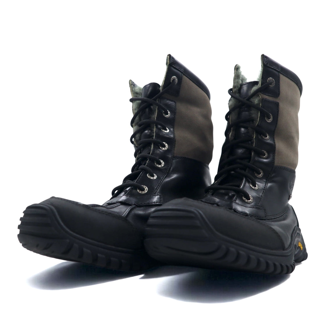 UGG Adirondack Snow Boots 26cm Black Leather WATERPROOF Waterproof Vibram Sole Adirondack