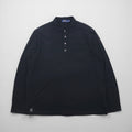 Polo Ralph Lauren ビッグサイズ 長袖 ポロシャツ ラガーシャツ 2XL ブラック コットン