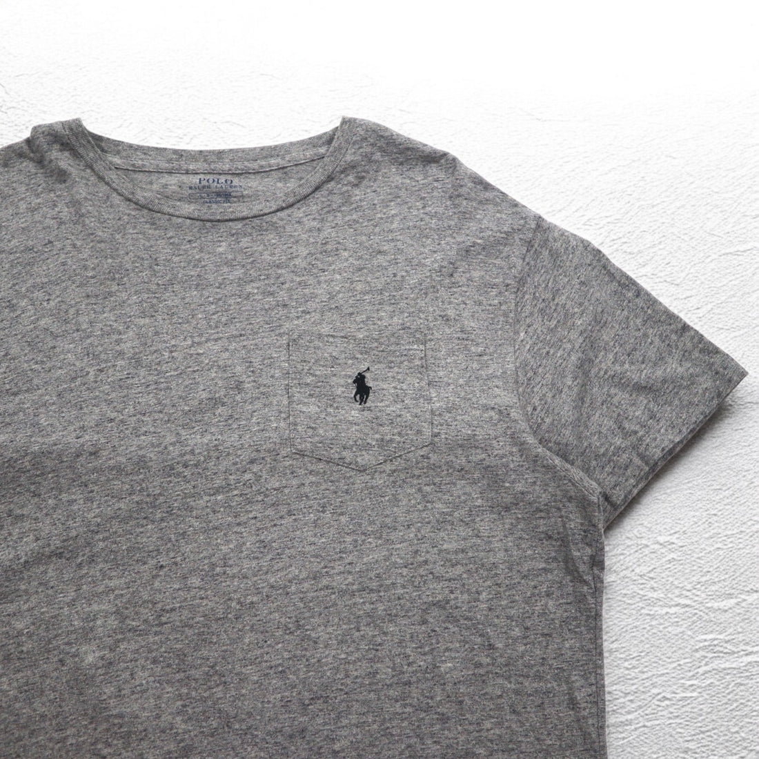 POLO RALPH LAUREN Classic Fit Pocket T-Shirt Pocket TL Grey Small Pony Embroidery