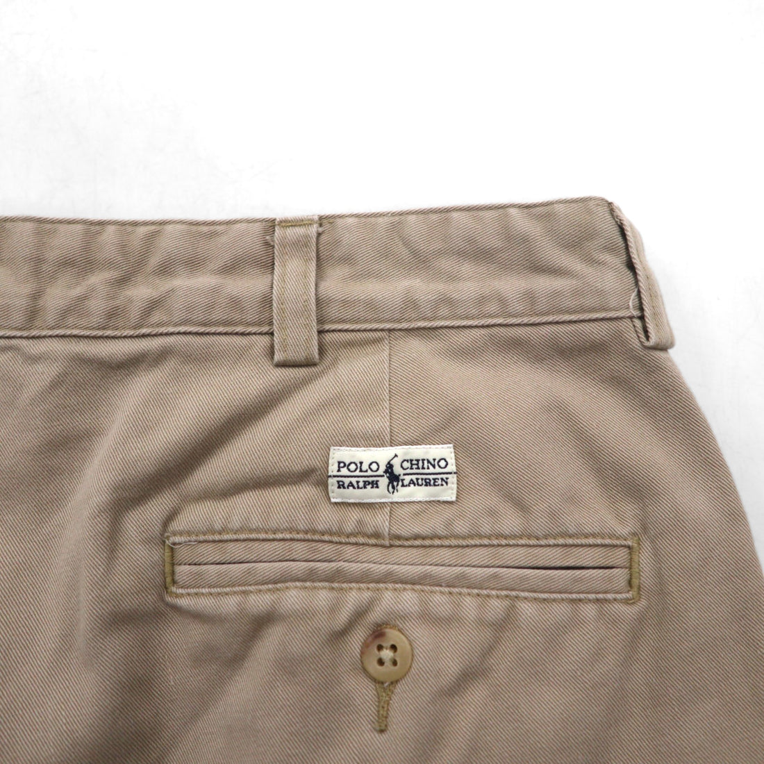 POLO RALPH LAUREN 90年代 ポロチノ 2タック ショート チノパンツ ハーフパンツ M ベージュ コットン