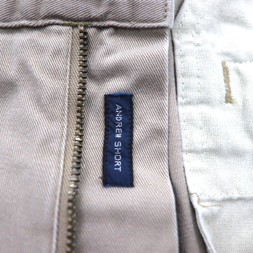 POLO RALPH LAUREN 90年代 ポロチノ 2タック ショート チノパンツ ハーフパンツ M ベージュ コットン
