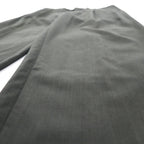 HUGO BOSS 90s Made in USA Wide-leg Pleated Tuck Slacks, Size L, Gray Wool