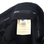 HUGO BOSS 90s Made in USA Wide-leg Pleated Tuck Slacks, Size L, Gray Wool