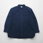 L.L.Bean シャミークロスシャツ フランネルシャツ 2XL ネイビー ダブルポケット ビッグサイズ 187924