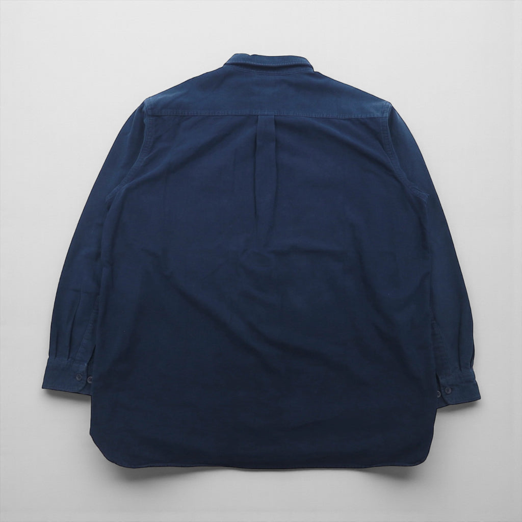 L.L.Bean シャミークロスシャツ フランネルシャツ 2XL ネイビー ダブルポケット ビッグサイズ 187924