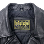VINTAGE GENUINE LEATHER CUIR NATUREL RIDERS JACKET Double Riders Jacket Leather Jacket 36 Black Quilted Liner
