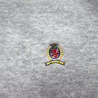 TOMMY HILFIGER 90年代 ヘビーウェイト 前V スウェット トレーナー XL グレー ワンポイントロゴ
