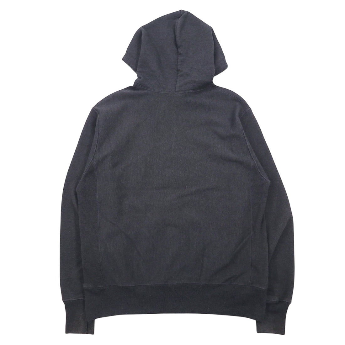 Champion リバースウィーブ プルオーバーパーカー XL グレー コットン 青単タグ 復刻 カレッジ アーチロゴ 2段プリント