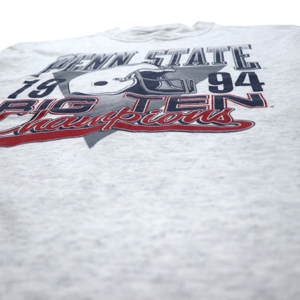 Made in USA 90s GEAR FOR SPORT Printed T-Shirt L Grey Cotton PENN STATE BIG TEN