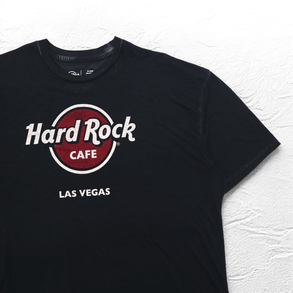 Hard Rock CAFE Vintage-Like Pigment T-Shirt XXL Black Big Size LAS VEGAS