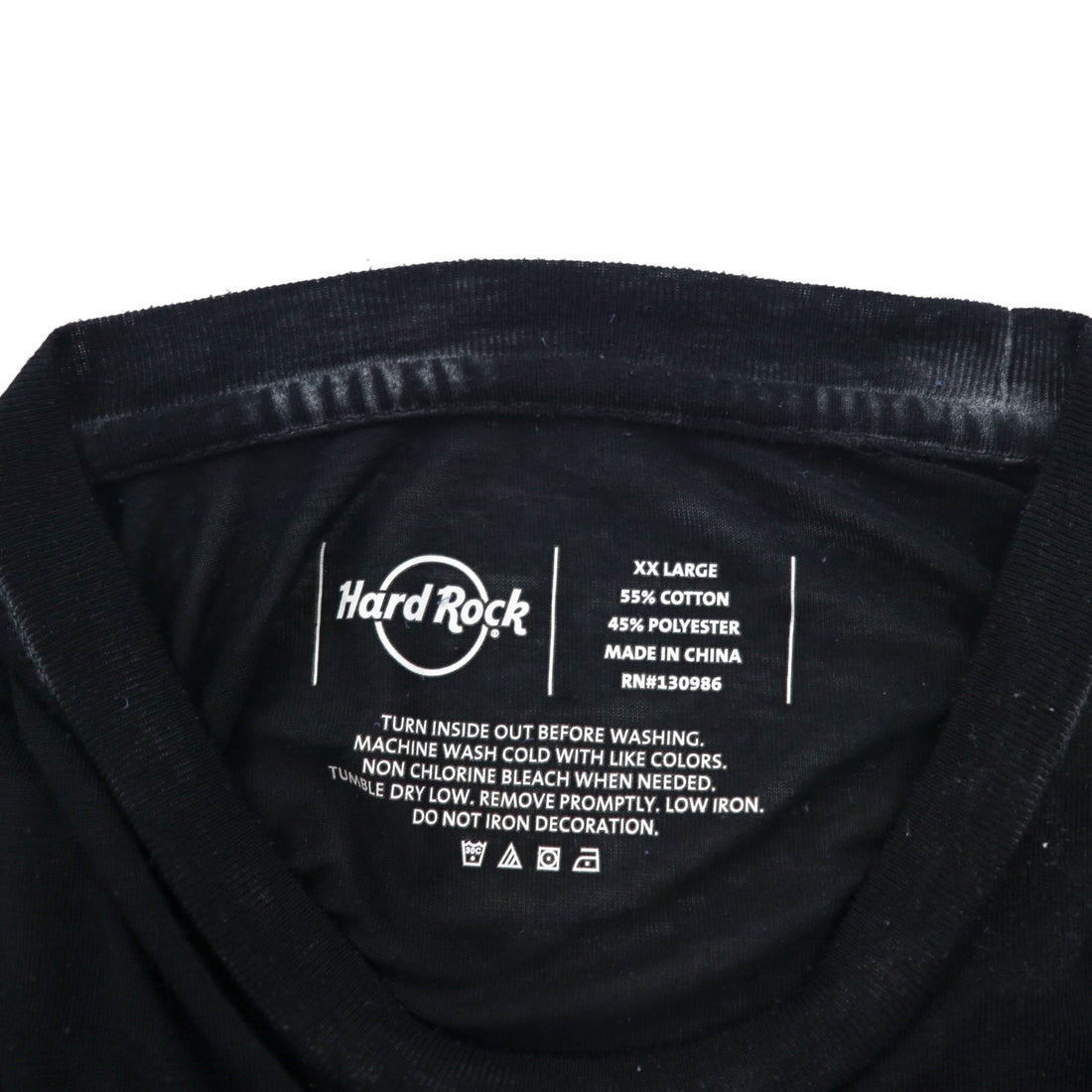 Hard Rock CAFE Vintage-Like Pigment T-Shirt XXL Black Big Size LAS VEGAS