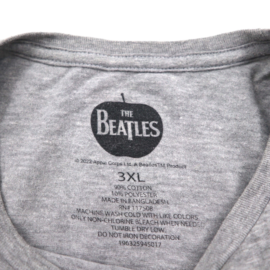 THE BEATLES ビートルズ オフィシャル ロック バンド Tシャツ 3XL グレー コットン ABBEY ROAD アビーロード