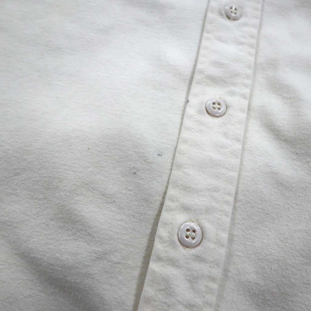Woolrich 90s Chamois Cloth Flannel Work Shirt, XL, White, Expedition Chamois, Double Pocket