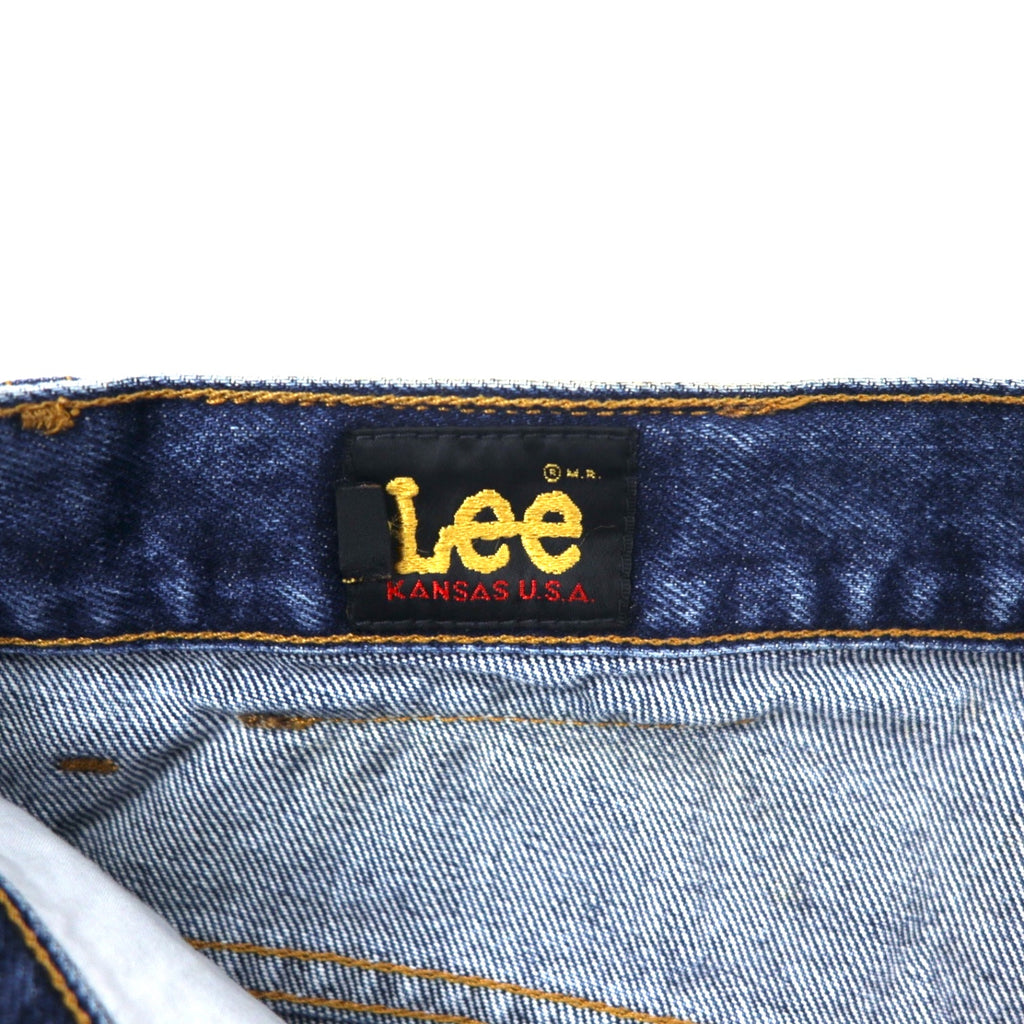 Lee USA Made 201 American Standard Jeans Regular Straight Denim Pants Size 36 Blue Cotton Leather Patch Zipper Fly
