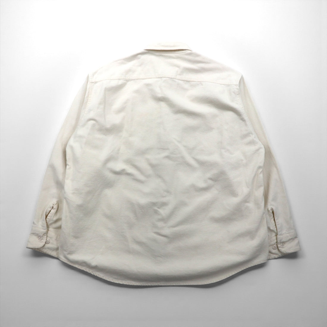 Woolrich 90s Chamois Cloth Flannel Work Shirt, XL, White, Expedition Chamois, Double Pocket