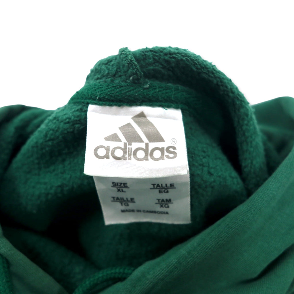 adidas College Print Hoodie XL Green Cotton NCAA RAMS