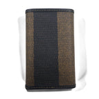 FENDI Made in Italy Pecan 6-ring key case Black Beige PVC Leather 2284/513516