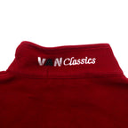 VAN-JAC- Half-Zip Sweatshirt M Red Cotton Embroidered Embroidery