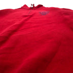 VAN-JAC- Half-Zip Sweatshirt M Red Cotton Embroidered Embroidery
