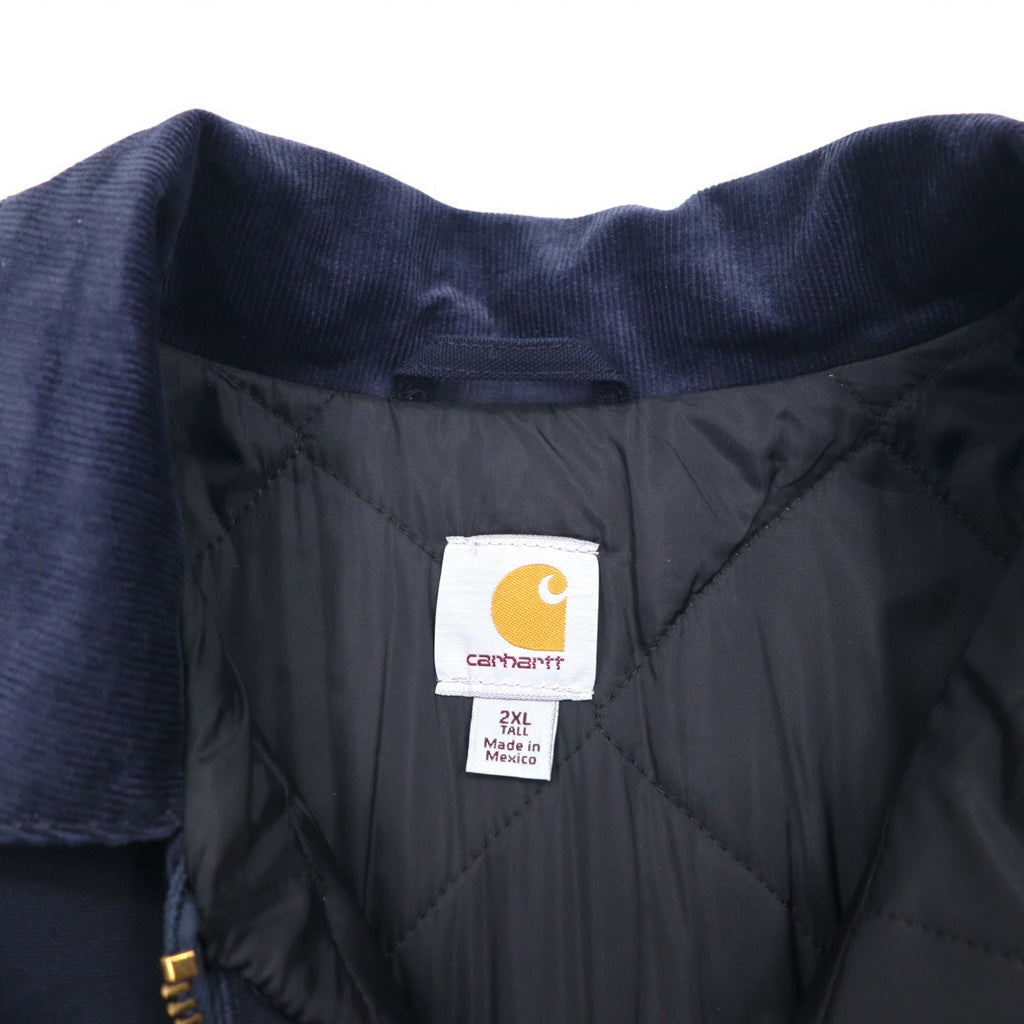 Carhartt Duck Traditional Coat 2XL Navy Padded Quilted Liner Corduroy Collar C003-DNY Unused
