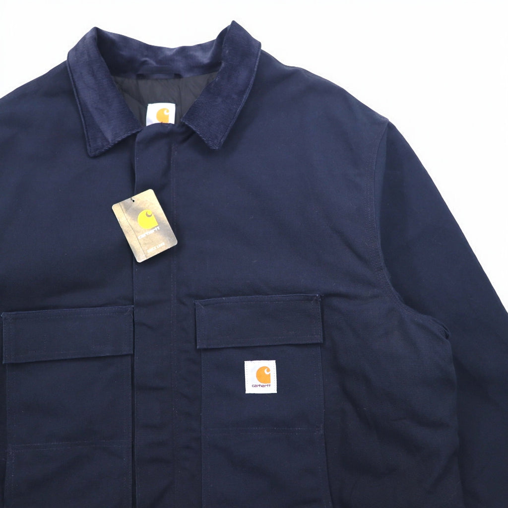 Carhartt Duck Traditional Coat 2XL Navy Padded Quilted Liner Corduroy Collar C003-DNY Unused
