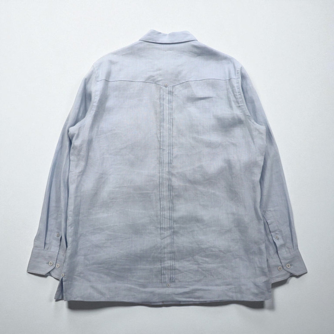 Vintage Cuban Shirt キューバシャツ L ブルー リネン 4ポケット ボックスシルエット 麻 Tasso Elba