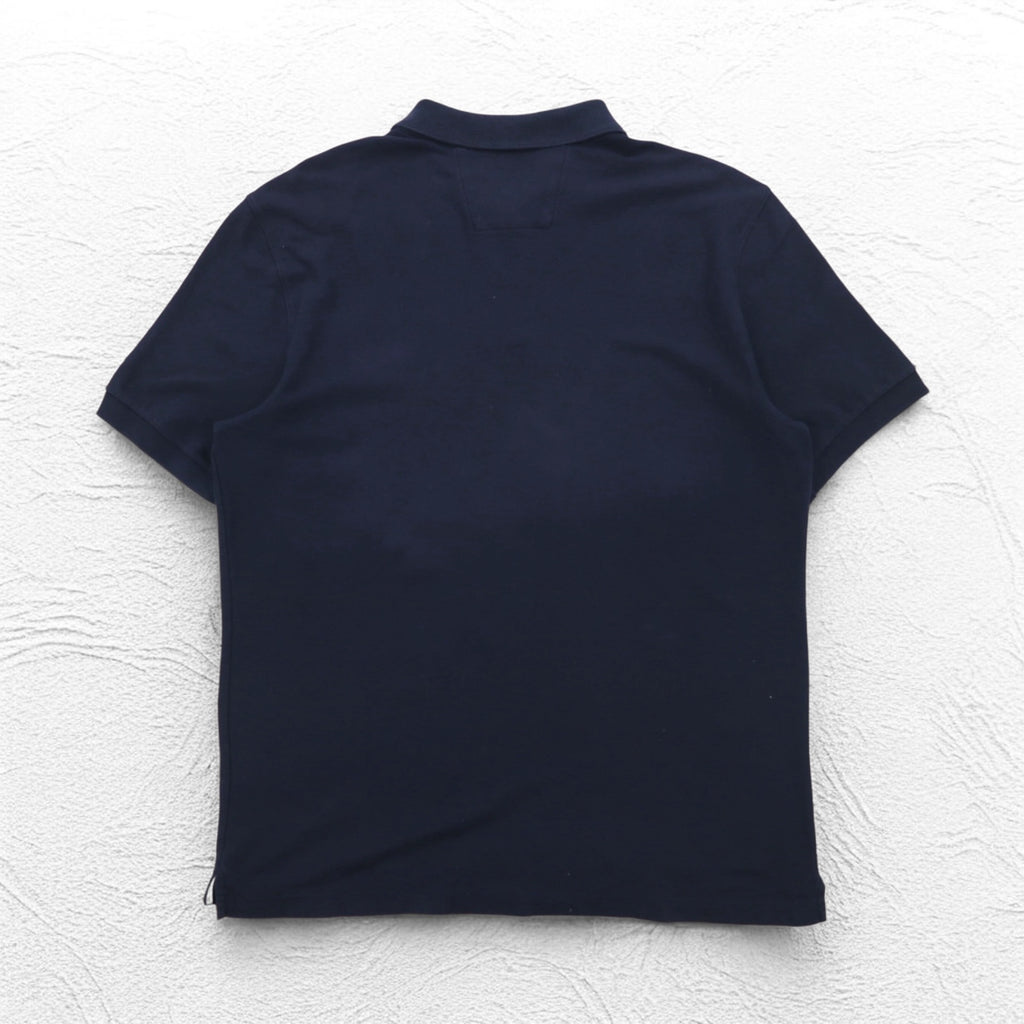 NAUTICA Polo Shirt, XL, Navy, Cotton, Pique, One Point Logo Embroidery
