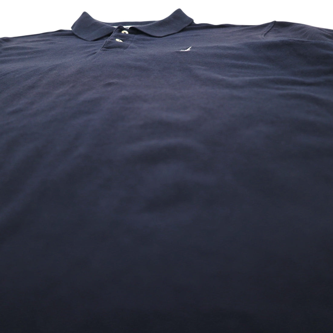NAUTICA Polo Shirt, XL, Navy, Cotton, Pique, One Point Logo Embroidery