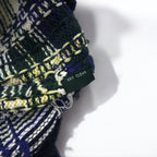 Polo by Ralph Lauren 90s Cotton Knit Sweater L Navy Tartan Check
