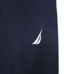 NAUTICA Polo Shirt, XL, Navy, Cotton, Pique, One Point Logo Embroidery