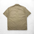 Dickies 半袖 ワークシャツ XL ベージュ ポリエステル コットン 胸ポケット ビッグサイズ ニカラグア製
