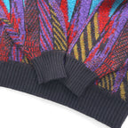 McGREGOR 80s Made in USA Jacquard Knit Sweater, XL, Black, All-Over Print