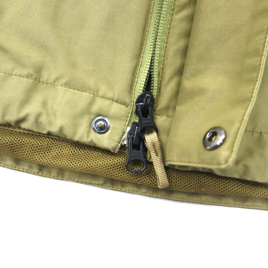 THE NORTH FACE Mountain Jacket L Khaki Nylon HYVENT Waterproof