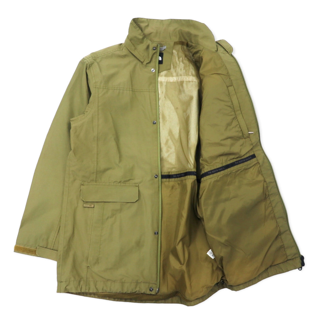 THE NORTH FACE Mountain Jacket L Khaki Nylon HYVENT Waterproof
