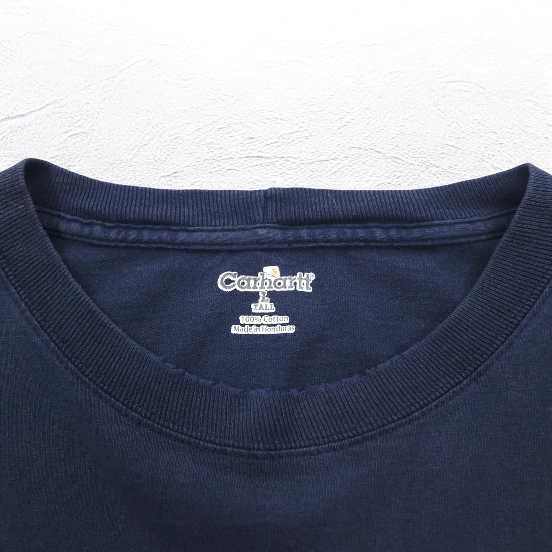 carhartt ロングスリーブ Tシャツ ロンT L ネイビー ポケット付き ホンジュラス製