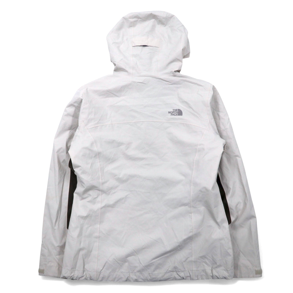 THE NORTH FACE 3WAY Mountain Parka M White Khaki Polyester HYVENT Waterproof Breathable Fleece Liner Removable US Standard