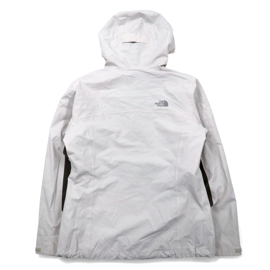 THE NORTH FACE 3WAY Mountain Parka M White Khaki Polyester HYVENT Waterproof Breathable Fleece Liner Removable US Standard